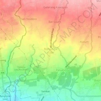 Mataas na Lupa Map .